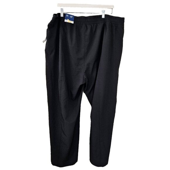 Old Navy Pants Womens XXL Black High Waist Wide Leg Stretch Quick Dry Front Slit - Picture 2 of 15